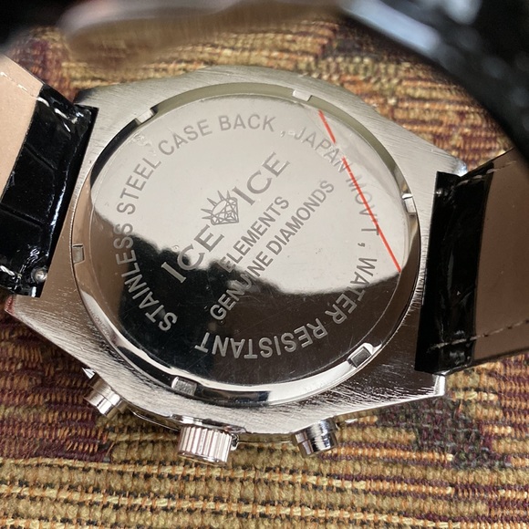 Brand new “Ice Ice Elements” Genuine Diamonds Bezel Large Face Men’s Watch. Nice - Picture 7 of 12